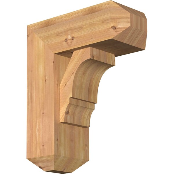 Ekena Millwork Balboa Craftsman Smooth Bracket w/ Offset Brace, Western Red Cedar, 7 1/2"W x 18"D x 22"H BKT0806X18X22BOA04SWR - main